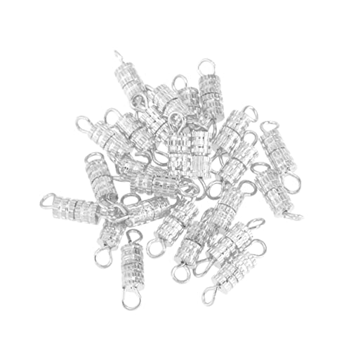 NUOBESTY 20 Stück Kupfer Schraubverschluss für und Armbänder Silberne Verbindungselemente für Diy Schmuckherstellung Langlebige und Sichere Schnallen mit Integriertem Schraubverschluss NUOBESTY 20 Stück Kupfer Schraubverschluss für und Armbänder Silberne Verbindungselemente für Diy Schmuckherstellung Langlebige und Sichere Schnallen mit Integriertem Schraubverschluss von NUOBESTY