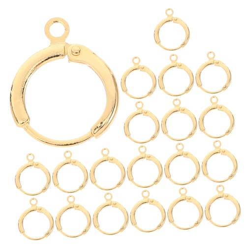NUOBESTY 20 Stück Ohrclip-Ohrschnalle ohrring anhänger ohrring haken Ohrring Kreationen Ohrring Accessoires Ohrring Ersatzteile DIY-Orring Ohrhaken Ohrringe Haken Creolenfunde Kupfer Golden von NUOBESTY