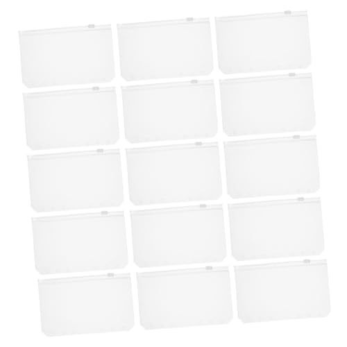 NUOBESTY 20 Stück Planer Reißverschluss Tasche Klare Binder Einlagen Umschläge für Quittungen Visitenkarten Wiederverwendbare Organizer Taschen für Notizbuch Budgetplanung von NUOBESTY