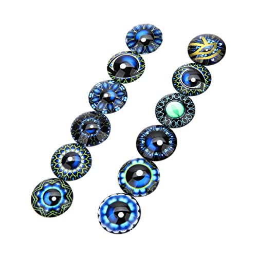 NUOBESTY 20 Stück Runde DIY Schmuck Patches mit Feinem Muster Kreative Cabochon Aufkleber für Schmuckdesign Ohrringe und Bastelarbeiten in Blau NUOBESTY 20 Stück Runde DIY Schmuck Patches mit Feinem Muster Kreative Cabochon Aufkleber für Schmuckdesign Ohrringe und Bastelarbeiten in Blau von NUOBESTY