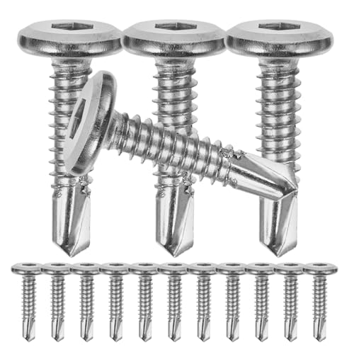 NUOBESTY 20 Stück Selbstbohrende Schrauben für Metallzäune Praktische Selbstschneidende Befestigungen Effiziente Installation Hohe Langlebigkeit von NUOBESTY