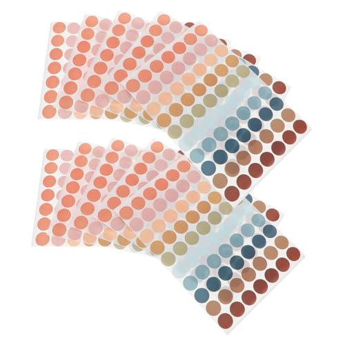 NUOBESTY 20 Stück Selbstklebendes Rundes Etikett Mini-punkt-aufkleber Leere Kreisaufkleber Farbpunktaufkleber Boho-aufkleber Kleine Belohnungsaufkleber Kreisaufkleberpunkt Papier von NUOBESTY