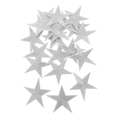 NUOBESTY 20 Stück Stern Bügelaufnäher Silber Bestickte Applikationen zum Aufnähen für Kleidung Schuhe Hüte Jacken DIY Reparatur und Modische Upcycling Accessoires für Erwachsene NUOBESTY 20 Stück Stern Bügelaufnäher Silber Bestickte Applikationen zum Aufnähen für Kleidung Schuhe Hüte Jacken DIY Reparatur und Modische Upcycling Accessoires für Erwachsene von NUOBESTY