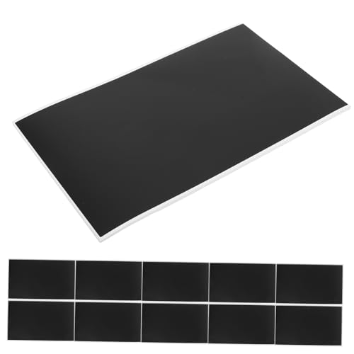 NUOBESTY 20 Stück Tafelaufkleber Schranketiketten Löschbare Etiketten Für Lebensmittelbehälter Kreidetafel-etiketten Für Gläser Aufkleber Für Tafeln Kreideaufkleber Black Pvc Selbstklebend von NUOBESTY
