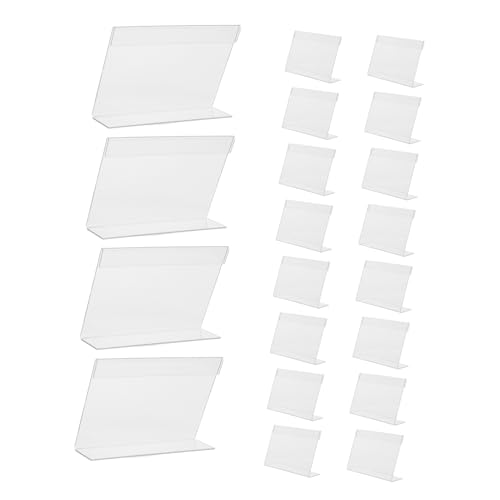 NUOBESTY 20 Stück Teiliges Acryl Preisschildhalter Transparenter Form Aufsteller Wiederverwendbar Platzsparend Stoßfest Klarer Tisch und Thekenständer für und Namenskarten NUOBESTY 20 Stück Teiliges Acryl Preisschildhalter Transparenter Form Aufsteller Wiederverwendbar Platzsparend Stoßfest Klarer Tisch und Thekenständer für und Namenskarten von NUOBESTY