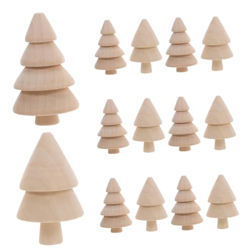NUOBESTY 20 Stück Teiliges DIY Holz Weihnachtsbaum Bastelset Naturbelassene Unlackierte Holzfiguren zum Bemalen Doppelschichtige und Dreischichtige Kleine Tannen Rustikale Tischdeko für NUOBESTY 20 Stück Teiliges DIY Holz Weihnachtsbaum Bastelset Naturbelassene Unlackierte Holzfiguren zum Bemalen Doppelschichtige und Dreischichtige Kleine Tannen Rustikale Tischdeko für von NUOBESTY