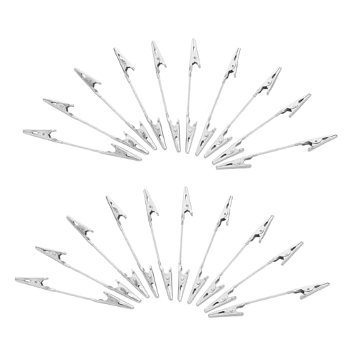 NUOBESTY 20 Stück Teiliges Doppelseitige Metall-klammern Vielseitige Doppelte Alligator-clips als Memohalter-Clip für Karten Büro Hochzeit und Diy-dekoration von NUOBESTY