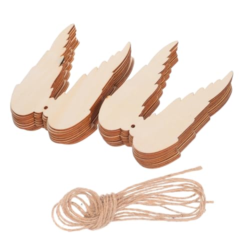 NUOBESTY 20 Stück Teiliges Engelsflügel Holzanhänger Unlackiert zum Bemalen und Basteln Langlebige Holzflügel mit Loch für DIY Weihnachts Hochzeitsdekorationen Vielseitige Bastelmaterialien NUOBESTY 20 Stück Teiliges Engelsflügel Holzanhänger Unlackiert zum Bemalen und Basteln Langlebige Holzflügel mit Loch für DIY Weihnachts Hochzeitsdekorationen Vielseitige Bastelmaterialien von NUOBESTY
