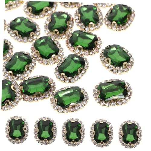 NUOBESTY 20 Stück Teiliges Feine Glas-strasssteine zum Aufnähen Kompakte Kleine Schmucksteine für DIY Kleidungsdekoration als Stoffschmucksteine und Kleidungszubehör von NUOBESTY