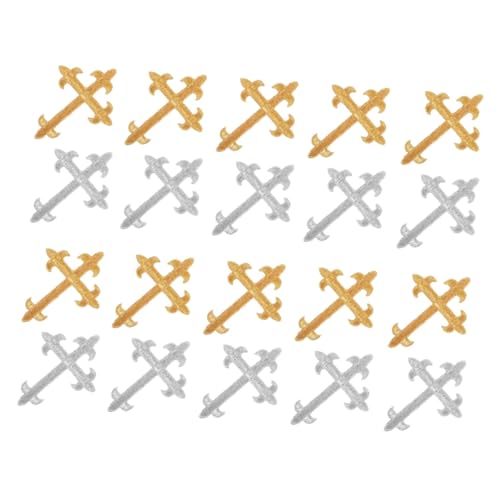 NUOBESTY 20 Stück Teiliges Gestickte Kreuz Aufnäher zum Aufbügeln Glänzende DIY Applikationen in Gold und Silber Waschbeständig Vielseitig für Jacken Jeans Rucksäcke und Baumwollstoffe NUOBESTY 20 Stück Teiliges Gestickte Kreuz Aufnäher zum Aufbügeln Glänzende DIY Applikationen in Gold und Silber Waschbeständig Vielseitig für Jacken Jeans Rucksäcke und Baumwollstoffe von NUOBESTY