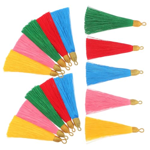 NUOBESTY 20 Stück Teiliges Goldfaden Polyester Quasten mit Schlaufe Farbenfrohe Troddeln für Schmuckherstellung Schlüsselanhänger Lesezeichen Taschenanhänger DIY Bastelbedarf NUOBESTY 20 Stück Teiliges Goldfaden Polyester Quasten mit Schlaufe Farbenfrohe Troddeln für Schmuckherstellung Schlüsselanhänger Lesezeichen Taschenanhänger DIY Bastelbedarf von NUOBESTY