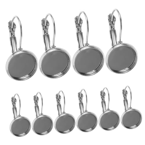 NUOBESTY 20 Stück Teiliges Ohrhaken und Bezel Trays für DIY Schmuckherstellung Silberne Ohrring Rohlinge mit Glatter Oberfläche für Kreative Kunstprojekte und Feste NUOBESTY 20 Stück Teiliges Ohrhaken und Bezel Trays für DIY Schmuckherstellung Silberne Ohrring Rohlinge mit Glatter Oberfläche für Kreative Kunstprojekte und Feste von NUOBESTY