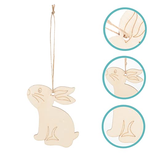 NUOBESTY 20 Stück Teiliges Osterhase Holzscheiben zum Bemalen DIY Blanko Holzchips mit Aufhängebändern für Kreative Osterdekoration Indoor Basteln und Geschenkideen NUOBESTY 20 Stück Teiliges Osterhase Holzscheiben zum Bemalen DIY Blanko Holzchips mit Aufhängebändern für Kreative Osterdekoration Indoor Basteln und Geschenkideen von NUOBESTY