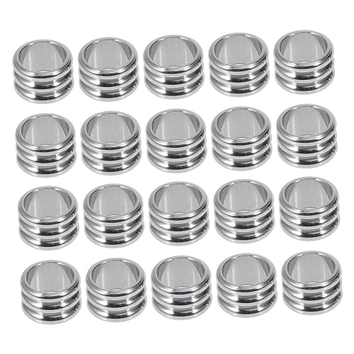 NUOBESTY 20 Stück Teiliges Rondelle Spacer Beads Plattierte Schmuckperlen für DIY Armband Ketten Schmuckherstellung und Bastelprojekte von NUOBESTY