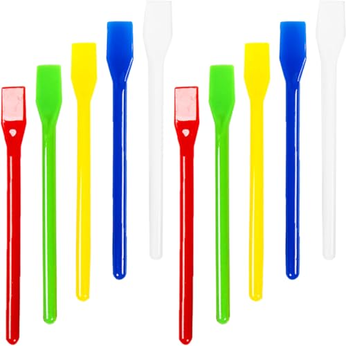 NUOBESTY 20 Stück Teiliges Rührstäbchen für Farbe und Pigment Glatte Flache Oberfläche Vielseitig für Mischen von Farbe Klebstoff und Flüssigkeiten Sichere von NUOBESTY