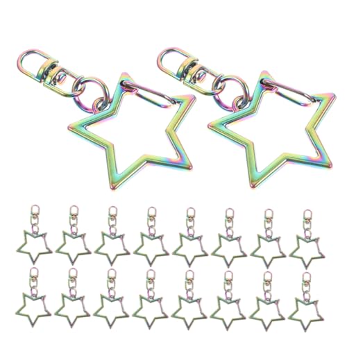 NUOBESTY 20 Stück Teiliges Schlüsselanhänger Haken Sternförmiger Karabiner Drehverschluss für DIY Schmuck und Rucksack Zubehör aus Robustem Zinklegierung von NUOBESTY