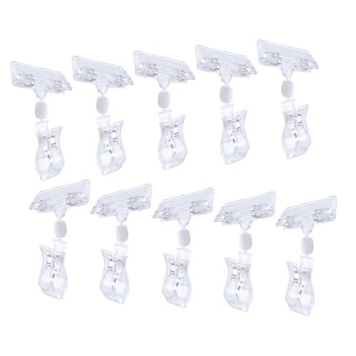 NUOBESTY 20 Stück Teiliges Transparenter Drehbarer Preisschildhalter Kunststoffclip für Supermarktregale Werbeaufsteller zur Preisanzeige und Produkthalterung NUOBESTY 20 Stück Teiliges Transparenter Drehbarer Preisschildhalter Kunststoffclip für Supermarktregale Werbeaufsteller zur Preisanzeige und Produkthalterung von NUOBESTY