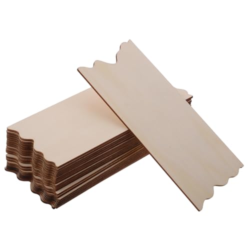 NUOBESTY 20 Stück Teiliges Unvollendetes Holzschild Rechteckige DIY Holzplaketten Unbehandeltem Holz für Kreative Bastelprojekte Einfach Aufzuhängen für Persönliche Gestaltung von NUOBESTY