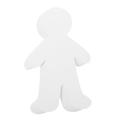 NUOBESTY 20 Stück Teiliges Weiße Papierfiguren aus Robustem Karton Leere Menschliche Formen DIY bastelprojekte Vielseitige Schul Kindergarten dekoration für Malen Zeichnen und Kreative von NUOBESTY
