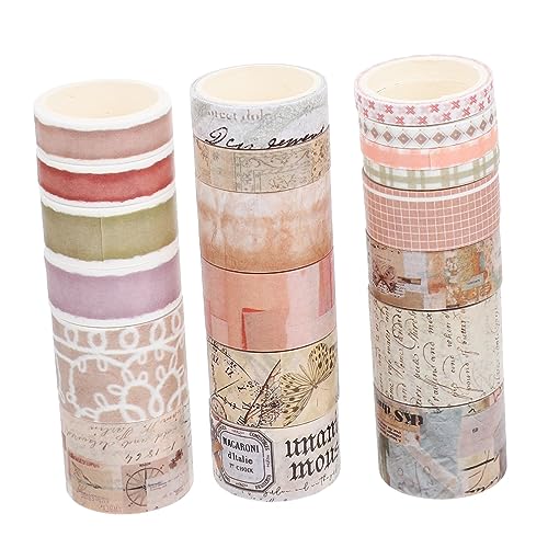 NUOBESTY 20 Stück Vintage Washi Tape Set Diy Klebebänder für Scrapbooking Journaling und Bastelprojekte Selbstklebende Dekorative Aufkleber im Retro Stil für Kreative Bastelarbeiten NUOBESTY 20 Stück Vintage Washi Tape Set Diy Klebebänder für Scrapbooking Journaling und Bastelprojekte Selbstklebende Dekorative Aufkleber im Retro Stil für Kreative Bastelarbeiten von NUOBESTY