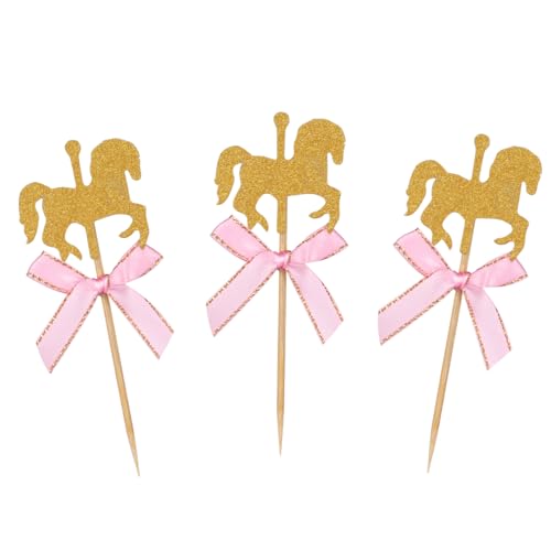 NUOBESTY 20 Stücke Glitzer Karussell Kuchen Topper Schleife Pferd Kuchendeko Cupcake Picks Tortenstecker Kuchenstecker Baby Mädchen Geburtstag Kuchen Dekoration Hochzeit Party Deko NUOBESTY 20 Stücke Glitzer Karussell Kuchen Topper Schleife Pferd Kuchendeko Cupcake Picks Tortenstecker Kuchenstecker Baby Mädchen Geburtstag Kuchen Dekoration Hochzeit Party Deko von NUOBESTY
