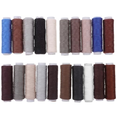 NUOBESTY 20-teiliges Handnähgarn: 20 Farben, Polyester-Farbgarn-Set, 109 Yards, für schnelle Reparaturen, DIY-Quilt-Stickerei-Zubehör, Textil-Bastelwerkzeuge NUOBESTY 20-teiliges Handnähgarn: 20 Farben, Polyester-Farbgarn-Set, 109 Yards, für schnelle Reparaturen, DIY-Quilt-Stickerei-Zubehör, Textil-Bastelwerkzeuge von NUOBESTY