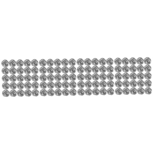 NUOBESTY 200 Sätze Hutzubehör Eine Armatur Insignien Zubehör Für Krawatten Hutnadeln Stiftverriegelung Auf Der Rückseite Reversnadel Zurück Stopper Endet Stift Abzeichen Zurück Eisen von NUOBESTY