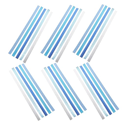 NUOBESTY 200 Stück DIY Origami Papier für Kreative Faltprojekte Glitzer Papierstreifen Fünf Farben für Bastelarbeiten Origami Stern Papier von NUOBESTY