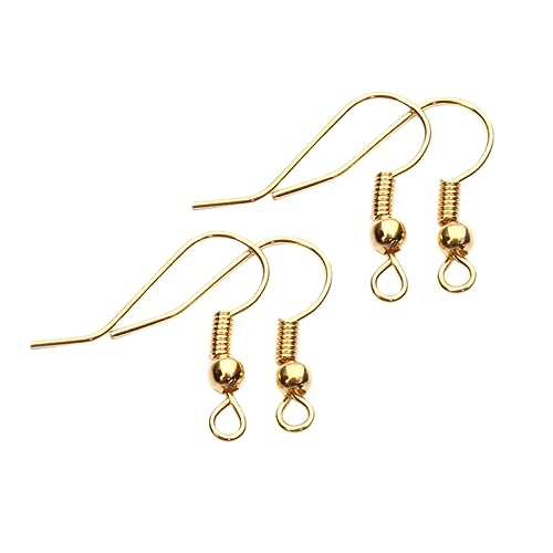 NUOBESTY 200 Stück Diy Ohrhaken Zubehör für Damen Antiallergische Ohrringe Gold für Persönliche Designs und Anlässe von NUOBESTY