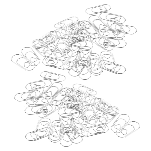 NUOBESTY 200 Stück Herzförmige Büroklammern Splitter Büroklammern Mini Metall Clips NUOBESTY 200 Stück Herzförmige Büroklammern Splitter Büroklammern Mini Metall Clips von NUOBESTY