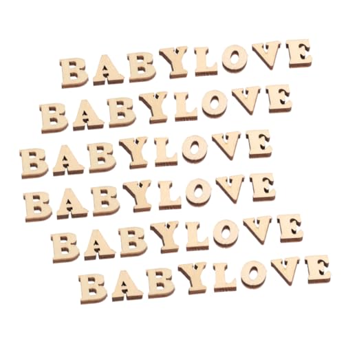 NUOBESTY 200 Stück Holzbuchstaben Klein für Basteln DIY Dekoration Mixed Alphabet Buchstaben aus Holz für Scrapbooking Kunstprojekte und Heimdeko von NUOBESTY