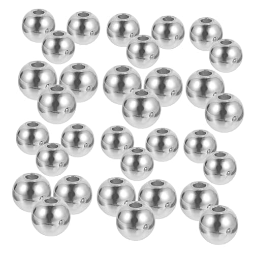 NUOBESTY 200 Stück Runde Kupfer Abstandsperlen Silberfarben Glatte Metallperlen für Schmuckherstellung Armbänder Halsketten DIY Zubehör Vielseitig Tragbar NUOBESTY 200 Stück Runde Kupfer Abstandsperlen Silberfarben Glatte Metallperlen für Schmuckherstellung Armbänder Halsketten DIY Zubehör Vielseitig Tragbar von NUOBESTY