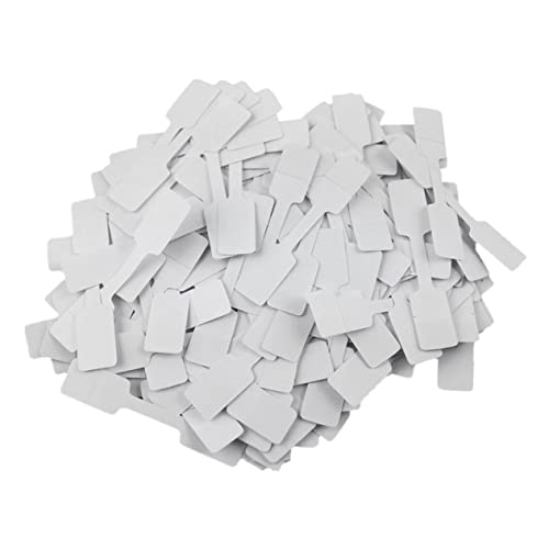 NUOBESTY 200 Stück Schmucketikett Hangtag Tags Für Schmuck Aufkleber Anzeige Halskettenetiketten Klein Leere Schmuckanhänger Schild Schlüsselanhänger Mit Etiketten Pvc Selbstklebend von NUOBESTY