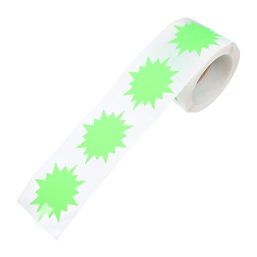 NUOBESTY 200 Stück Verkaufsschild-aufkleber: Fluoreszierendes Papier, Garage, Einzelhandel, Verkaufsschilder, Hof, Preisschilder, Plakattafel, Dekorationen, Hellgrün von NUOBESTY