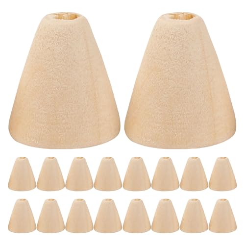 NUOBESTY 200 Stück unbehandelte Holzperlen für DIY-Schmuck, kegelförmige hölzerne Abstandsperlen für Weihnachtsbasteleien, Girlanden, Makramee und dekorative handgefertigte Projekte NUOBESTY 200 Stück unbehandelte Holzperlen für DIY-Schmuck, kegelförmige hölzerne Abstandsperlen für Weihnachtsbasteleien, Girlanden, Makramee und dekorative handgefertigte Projekte von NUOBESTY