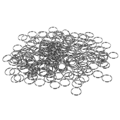 NUOBESTY 200Stücke Kleine Geteilte Metall Schlüsselringe DIY Ringe für Schlüsselorganisation Glatt für Zuhause und Bastelprojekte von NUOBESTY