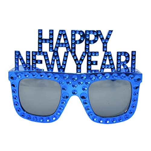 NUOBESTY 2023 Silvester Brille Frohes Neues Jahr Brillen Neujahr Partybrille Glitzer Sonnenbrille Happy New Year Brillen Spaßbrille für Silvester Party Deko Foto Requisite Zubehör von NUOBESTY