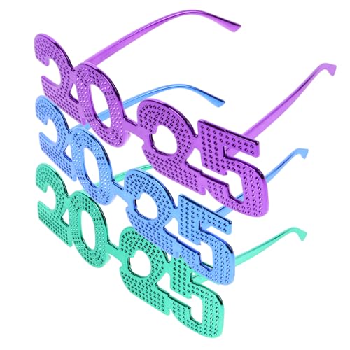 NUOBESTY 2025 Plastikbrille 3 Stück Happy 2025 Silvester Brillengestell Glitzer Nummer Brillen Brillen Abschlussfeier 2025 Party Requisiten Zubehör NUOBESTY 2025 Plastikbrille 3 Stück Happy 2025 Silvester Brillengestell Glitzer Nummer Brillen Brillen Abschlussfeier 2025 Party Requisiten Zubehör von NUOBESTY