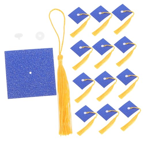 NUOBESTY 20Er Set Doktorhut Kuchendekoration Mit Abschlussthema Cupcake Topper Abschlusskuchen Dekorationen Glückwunsch Absolventenkappen Ornamente Abschlussparty Zubehör Polyester von NUOBESTY