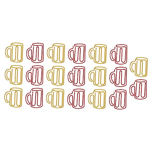 NUOBESTY 20St Tasse Büroklammer süße Lesezeichenclips Schreibwaren Büroklammern lustige Notizclips büroartikel büromaterial Schulmaterial für zu Hause langlebige Büroklammern Legierung von NUOBESTY