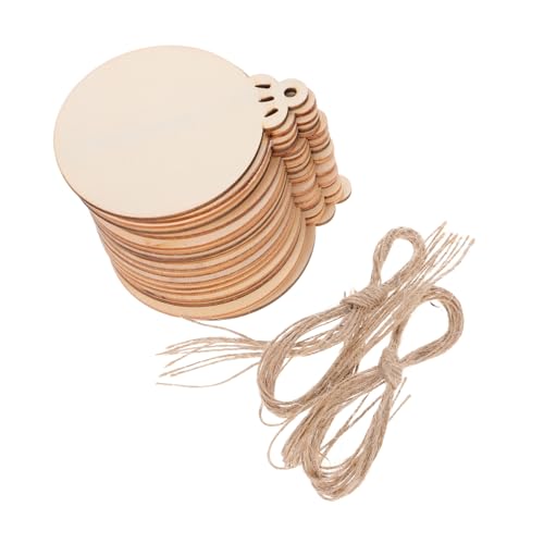 NUOBESTY 20Stücke Holzscheiben zum Basteln Runde Hängende Anhänger Natürlichem Holz mit Kurzen Hanfseilen für DIY Dekoration für Hochzeiten und Geburtstage NUOBESTY 20Stücke Holzscheiben zum Basteln Runde Hängende Anhänger Natürlichem Holz mit Kurzen Hanfseilen für DIY Dekoration für Hochzeiten und Geburtstage von NUOBESTY