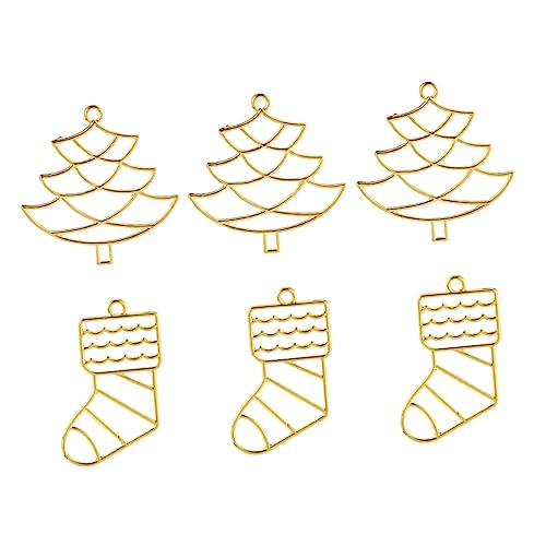 NUOBESTY 20Stücke Weihnachtsanhänger Set Legierung Rahmen für DIY Schmuck Hochwertige Leichte und Langlebige Anhänger für Armbänder und Ohrringe von NUOBESTY