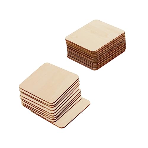 NUOBESTY Natürliche Holzscheiben Dekoratives Ornamentset für Bastelprojekte von NUOBESTY