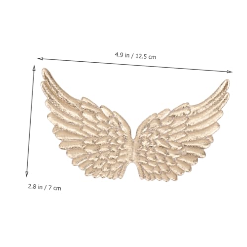 NUOBESTY 24 Stück Teiliges Angel Wing Aufnäher zum Aufnähen Silberne und Goldene Flügelapplikationen für Kleidung Rucksäcke DIY Bastelprojekte Strapazierfähige Verzierungen für Jacken und NUOBESTY 24 Stück Teiliges Angel Wing Aufnäher zum Aufnähen Silberne und Goldene Flügelapplikationen für Kleidung Rucksäcke DIY Bastelprojekte Strapazierfähige Verzierungen für Jacken und von NUOBESTY