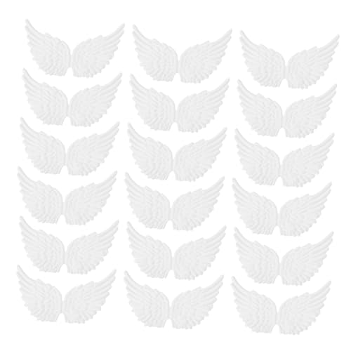 NUOBESTY 24 Stück Teiliges Bestickte Flügel Applikationen aus Stoff Geprägte Wings Patches zum Aufnähen Vielseitige DIY Textildekoration für Kleidung Rucksäcke Taschen Einfach zu Nähen Weiß NUOBESTY 24 Stück Teiliges Bestickte Flügel Applikationen aus Stoff Geprägte Wings Patches zum Aufnähen Vielseitige DIY Textildekoration für Kleidung Rucksäcke Taschen Einfach zu Nähen Weiß von NUOBESTY