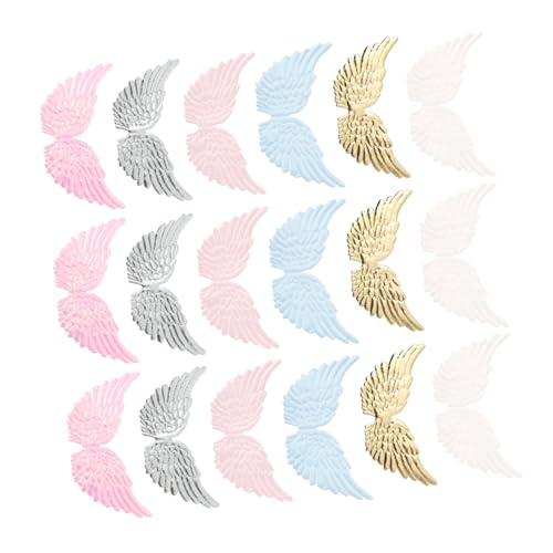NUOBESTY 24 Stück Teiliges Gestickter Flügel-patches zum Aufnähen Stoffapplikationen aus Widerstandsfähigem Material Praktische Reparaturlösung und Dekorative Diy-accessoires für Kleidung von NUOBESTY