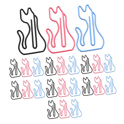 NUOBESTY Stück Teiliges Katzenförmige Büroklammern Niedliche Tier Form Lesezeichen Clips für Notizen Dokumente und Scrapbooks Kreative Büroaccessoires für Katzenliebhaber von NUOBESTY