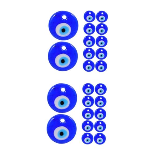 NUOBESTY 24 Stück Teiliges Türkische Blaue Evil Eye Glasperlen Dekorative Schmuckperlen für DIY Anhänger Langlebige Böser Blick Charms für Armbänder Halsketten NUOBESTY 24 Stück Teiliges Türkische Blaue Evil Eye Glasperlen Dekorative Schmuckperlen für DIY Anhänger Langlebige Böser Blick Charms für Armbänder Halsketten von NUOBESTY