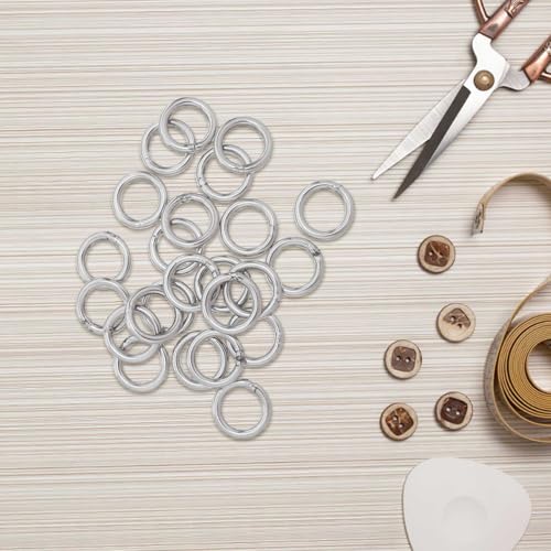 NUOBESTY 24 Stück runde Edelstahlschlaufe: 4 mm, Mehrzweck-Schweißringe, Metallschlaufe für Makramee, Campinggürtel, Hundeleinen, Hardware, Bastelprojekt NUOBESTY 24 Stück runde Edelstahlschlaufe: 4 mm, Mehrzweck-Schweißringe, Metallschlaufe für Makramee, Campinggürtel, Hundeleinen, Hardware, Bastelprojekt von NUOBESTY