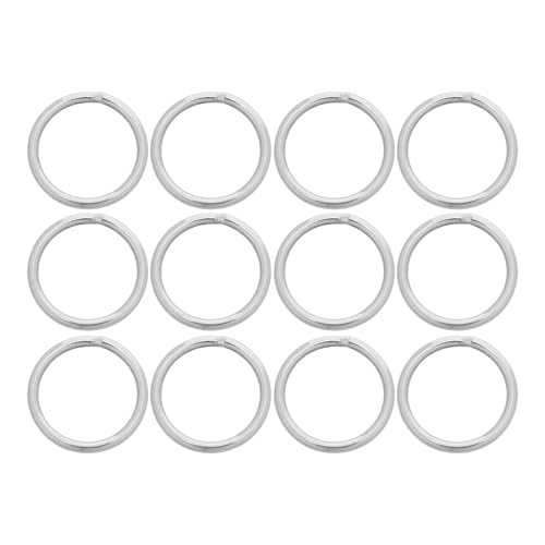 NUOBESTY 24 Stück runde Edelstahlschlaufe: 5 mm, Mehrzweck-Schweißringe, Metallschlaufe für Makramee, Campinggürtel, Hundeleinen, Hardware, Bastelprojekt von NUOBESTY